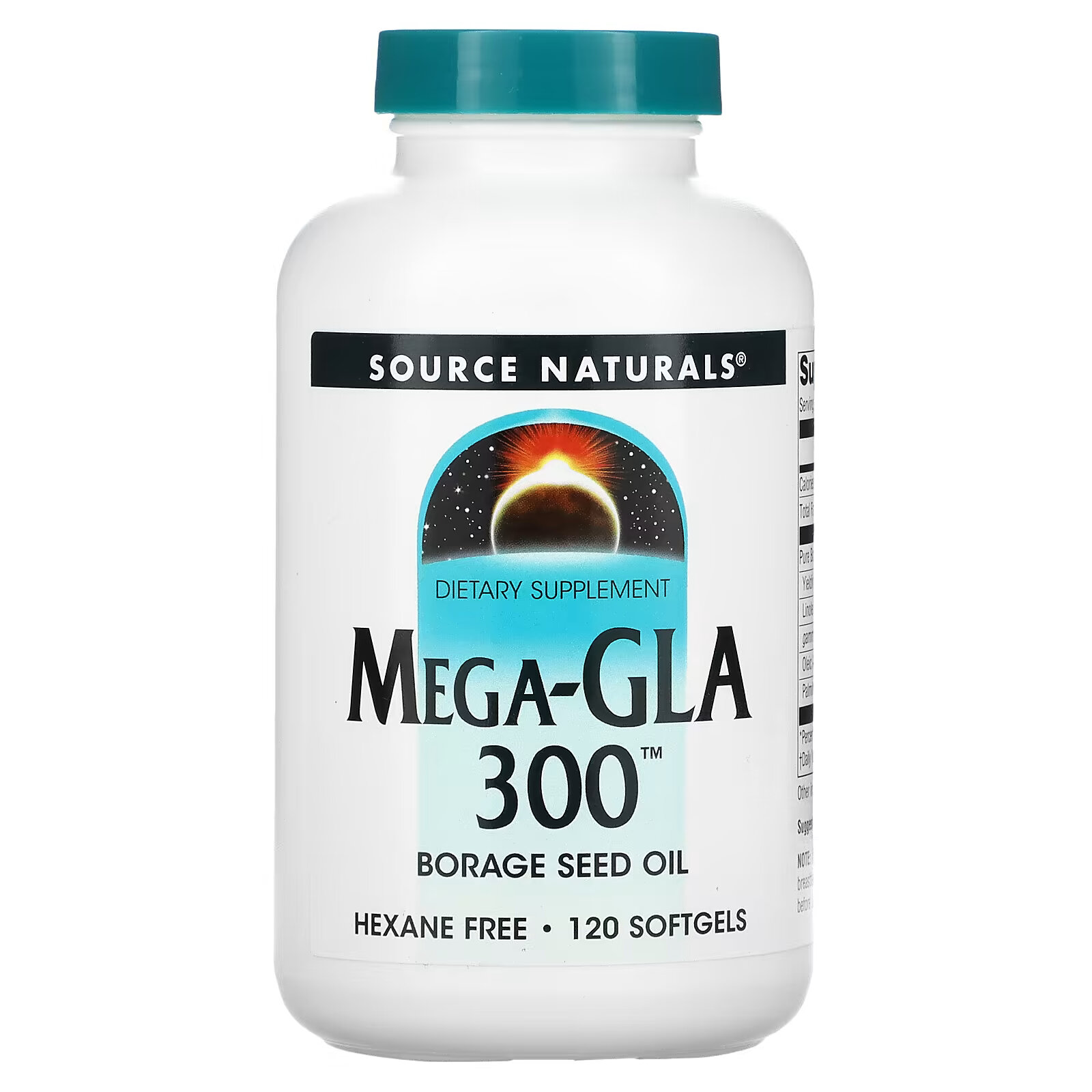 Source Naturals, Mega-GLA 300, 120 мягких таблеток source naturals mega one высокоэффективный мультивитамин с минералами 60 таблеток