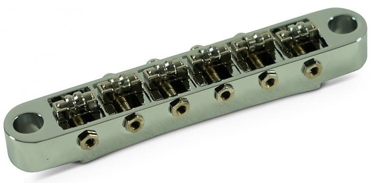 

2 бриджа WD Music TuneMatic с роликовыми седлами для Epiphone — золото и хром Allparts TuneMatic Bridge with Roller Saddles