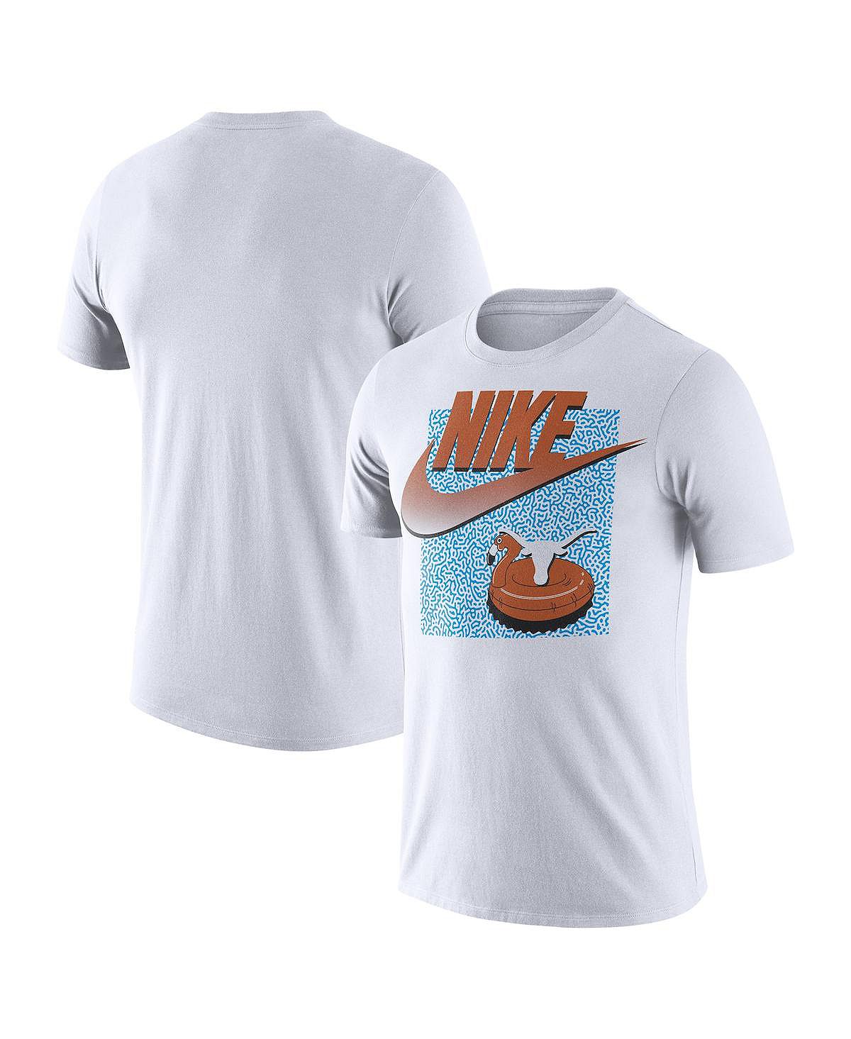 

Мужская белая футболка texas longhorns swoosh spring break Nike, белый