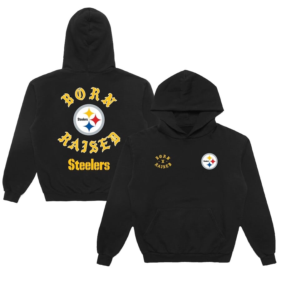 

Пуловер с капюшоном Born x Raised Pittsburgh Steelers, черный