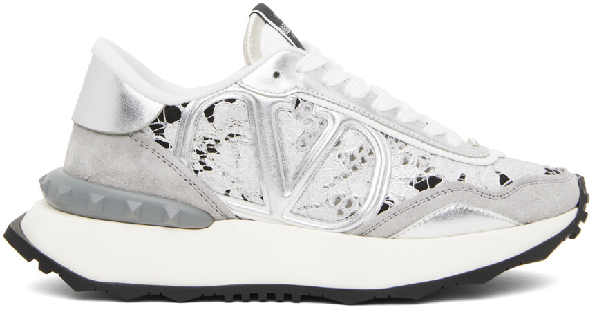 

Серебряные кроссовки Lacerunner Valentino Garavani, Серый