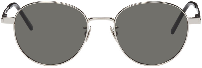 

Серебряные солнцезащитные очки SL 533 Saint Laurent