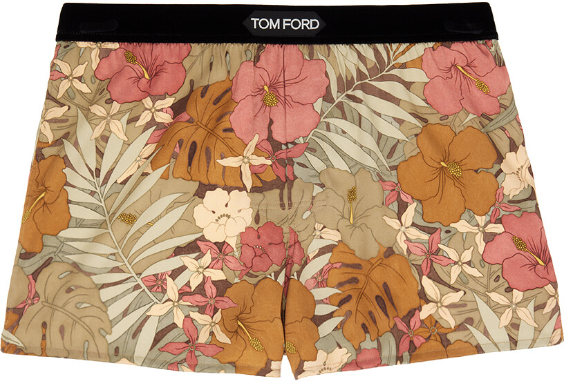 

Розовые боксеры с цветочным принтом TOM FORD