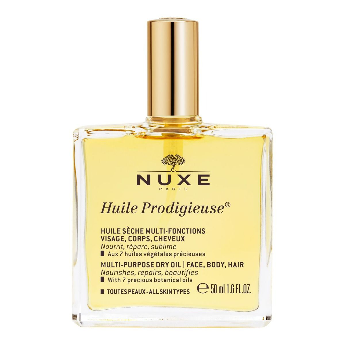 Nuxe Huile Prodigieuse масло для лица, тела и волос, 50 ml nuxe мерцающее сухое масло для лица тела и волос huile or 100 мл nuxe prodigieuse