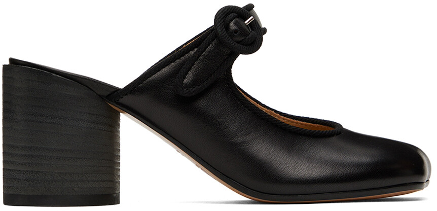 

Черные анатомические туфли без задника MM6 Maison Margiela