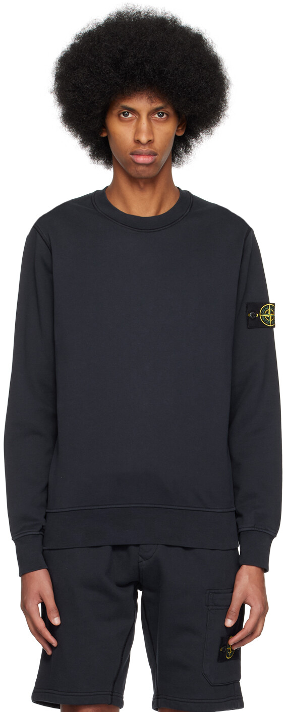 

Темно-синяя толстовка с круглым вырезом Stone Island