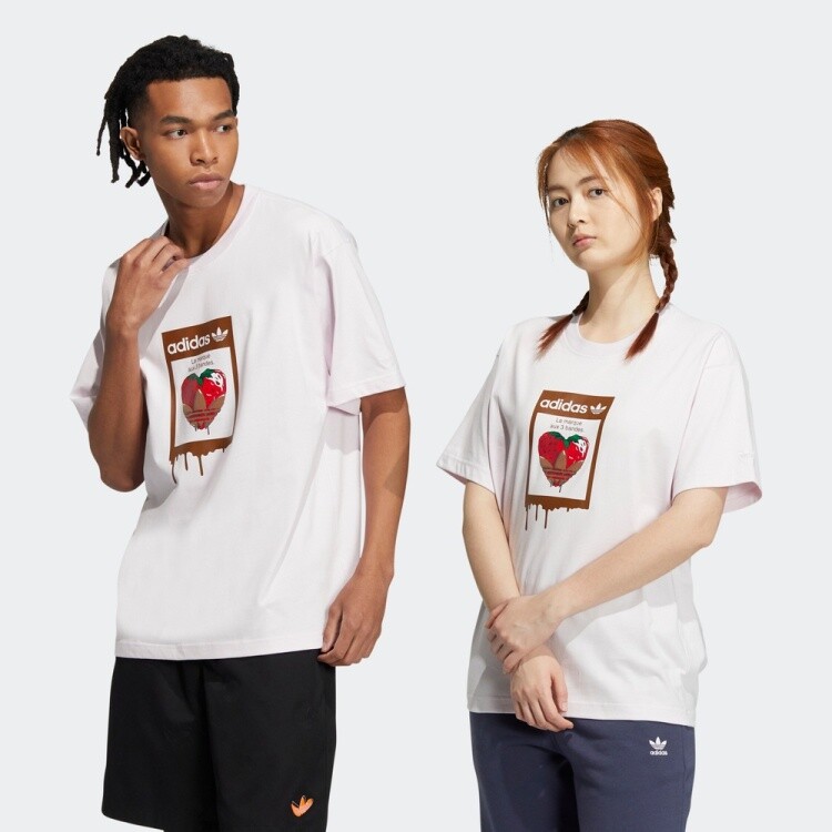 

Футболка adidas Originals V-DAY, белый/принт