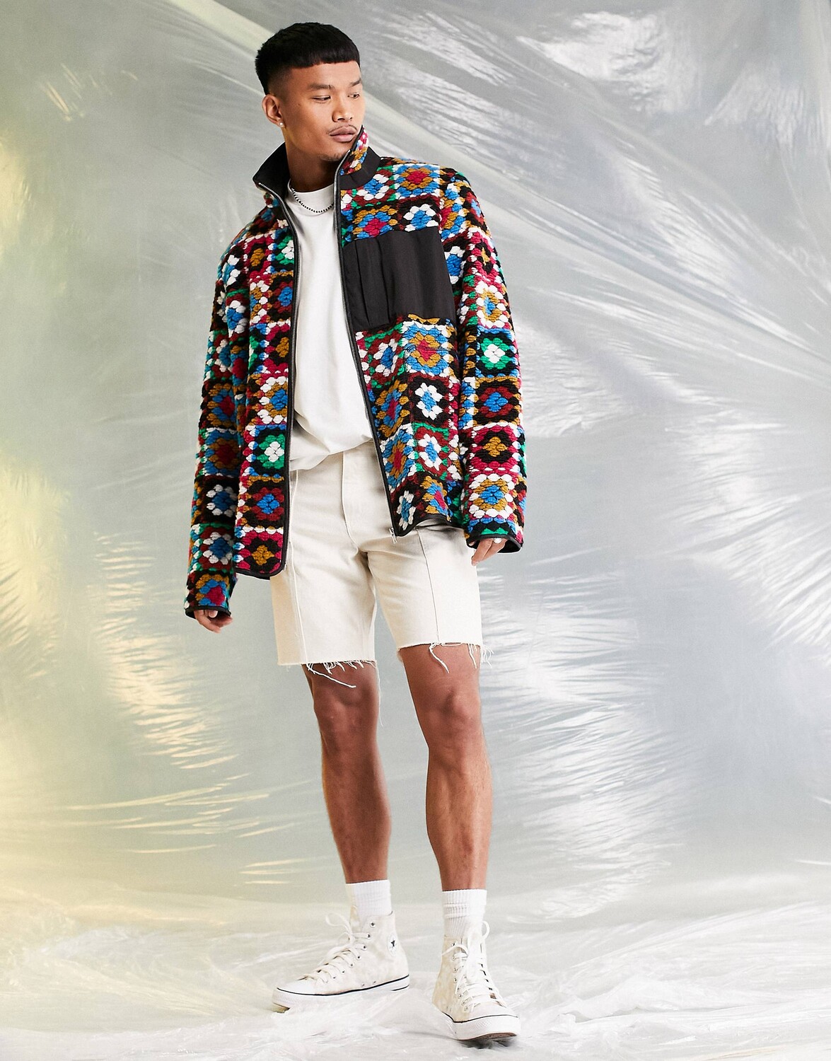 

Вязаная крючком куртка ASOS DESIGN
