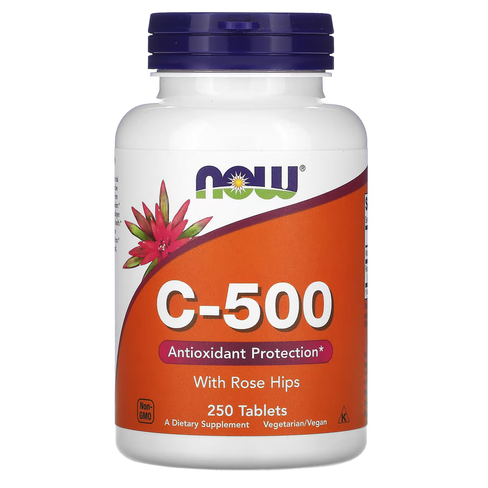 C-500 с шиповником NOW Foods, 250 таблеток