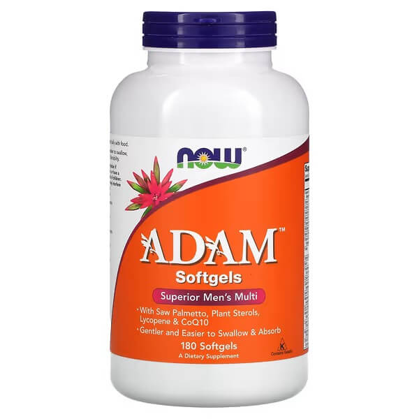 Мультивитамины для мужчин ADAM Now Foods, 180 капсул now foods eve превосходные мультивитамины для женщин 90 мягких таблеток