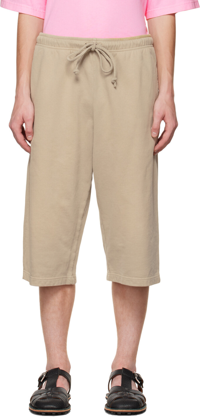 

Бежевые шорты с вышивкой Acne Studios