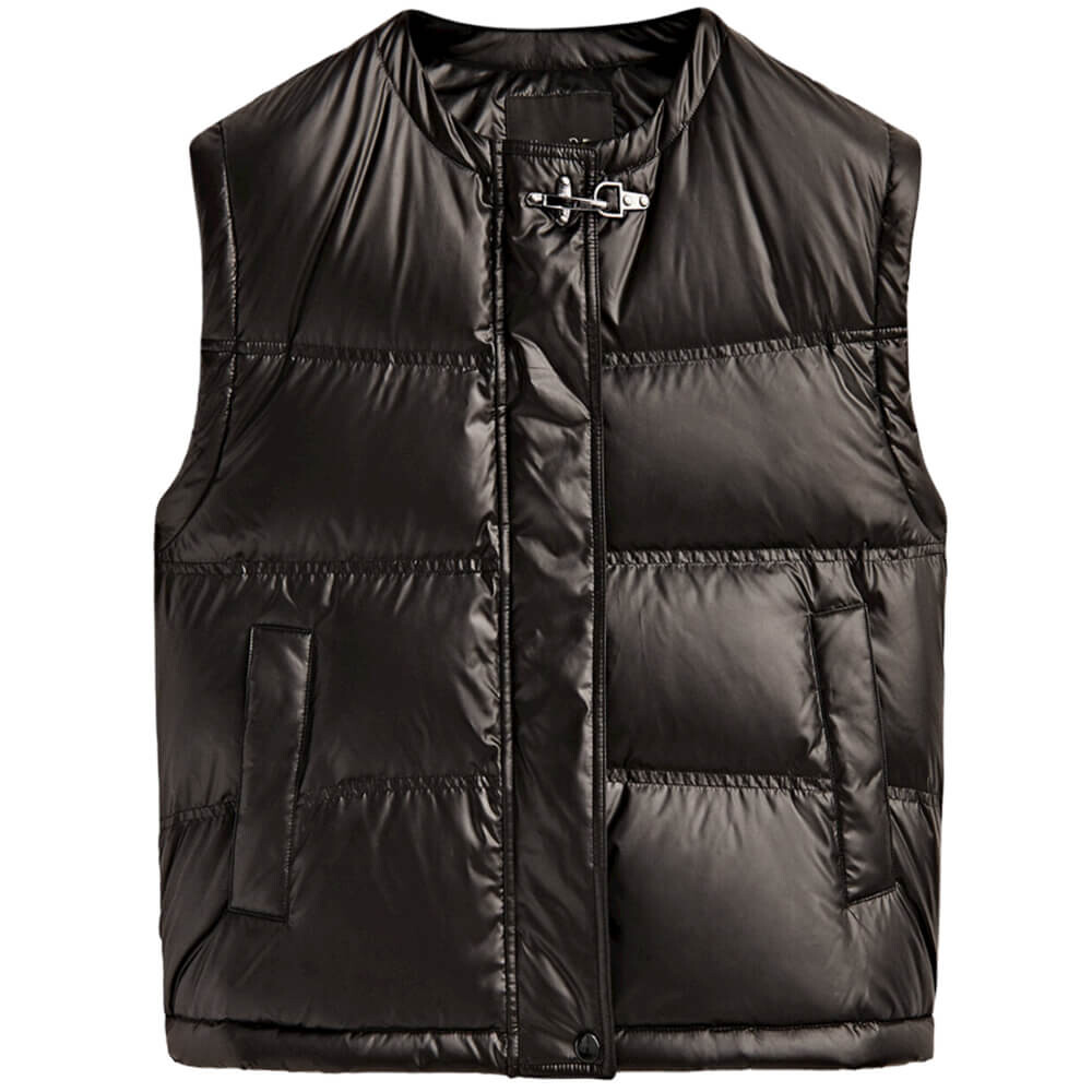 

Жилет Massimo Dutti Down And Feather Filling, черный