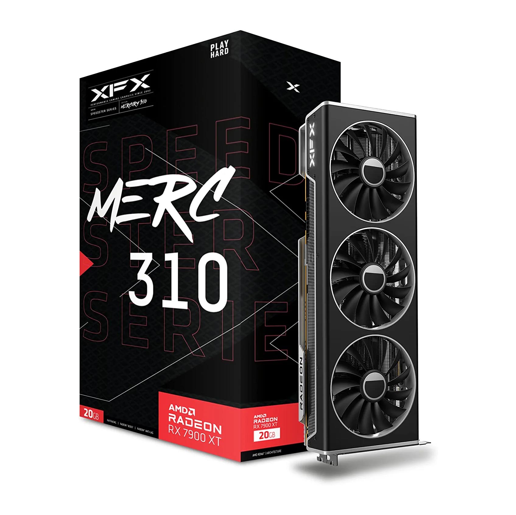 Видеокарта XFX Speedster MERC310 RX 7900 XT Black, 20 Гб, RX-79TMERCB9 - фото