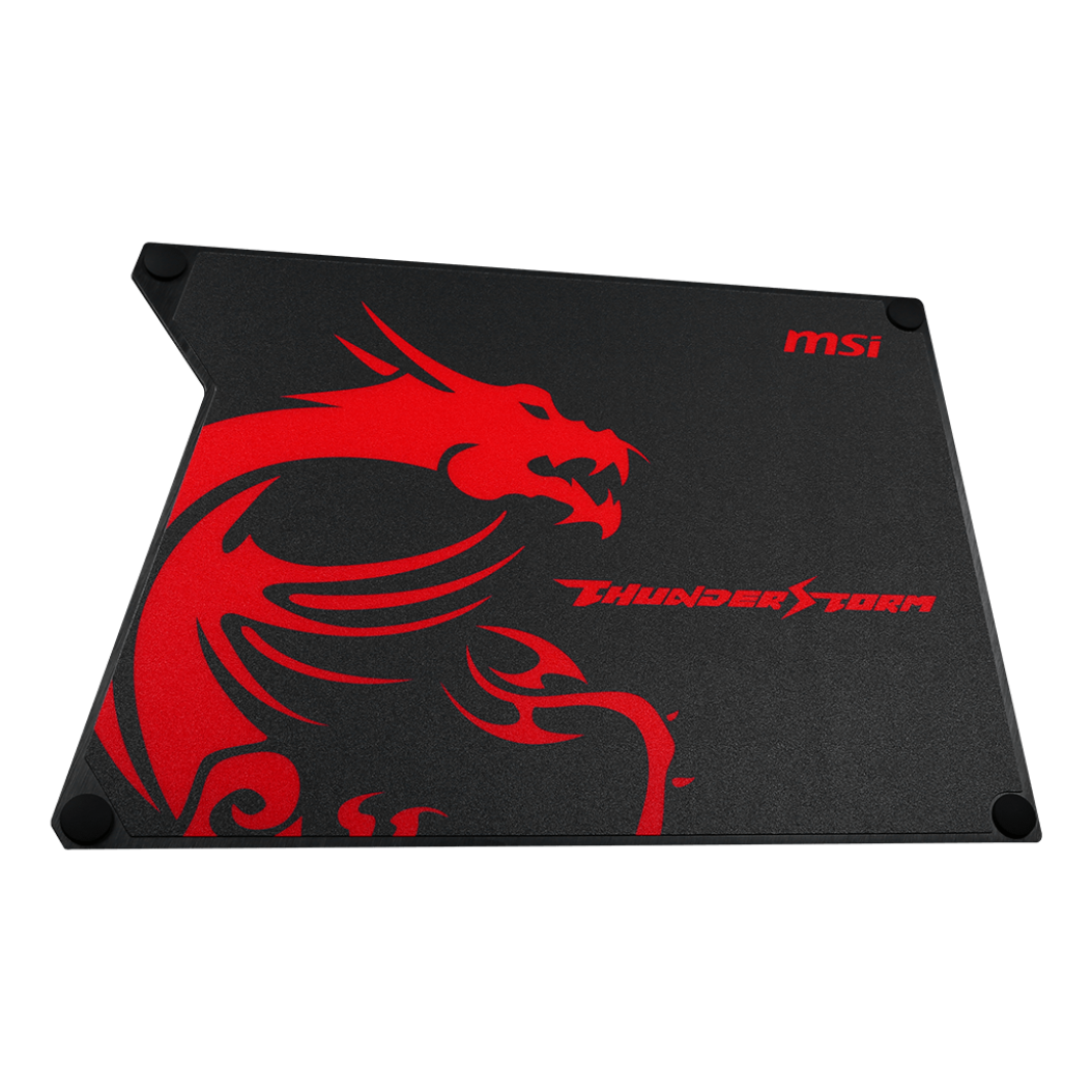 Игровой коврик для мыши MSI ThunderStorm Aluminum, черный/красный - фото