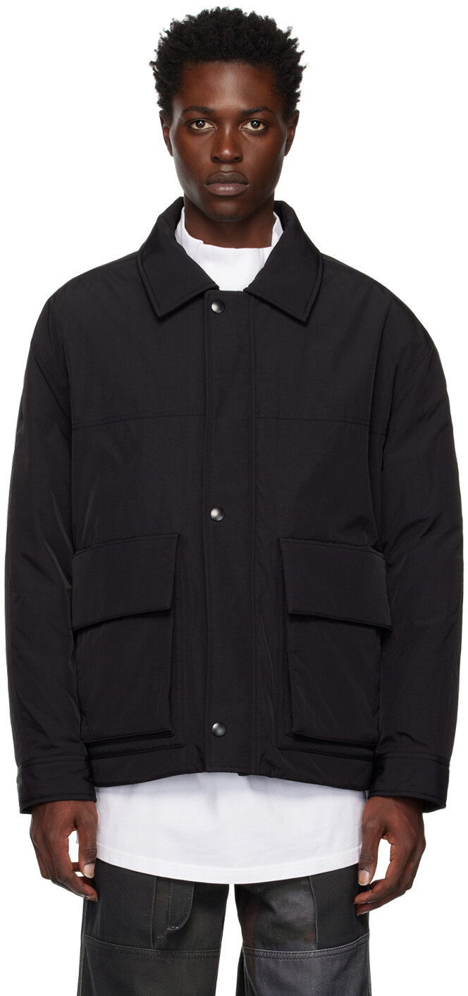 

Черный нейлоновый пуховик Solid Homme