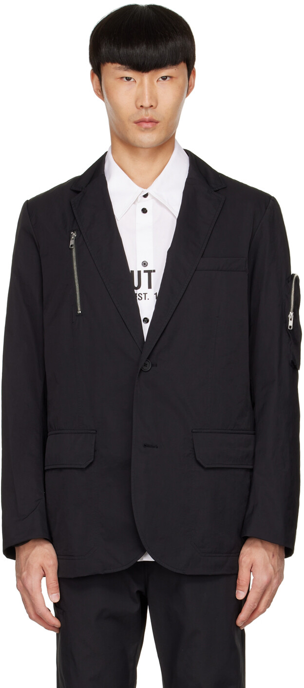 

Черный нейлоновый пиджак Helmut Lang