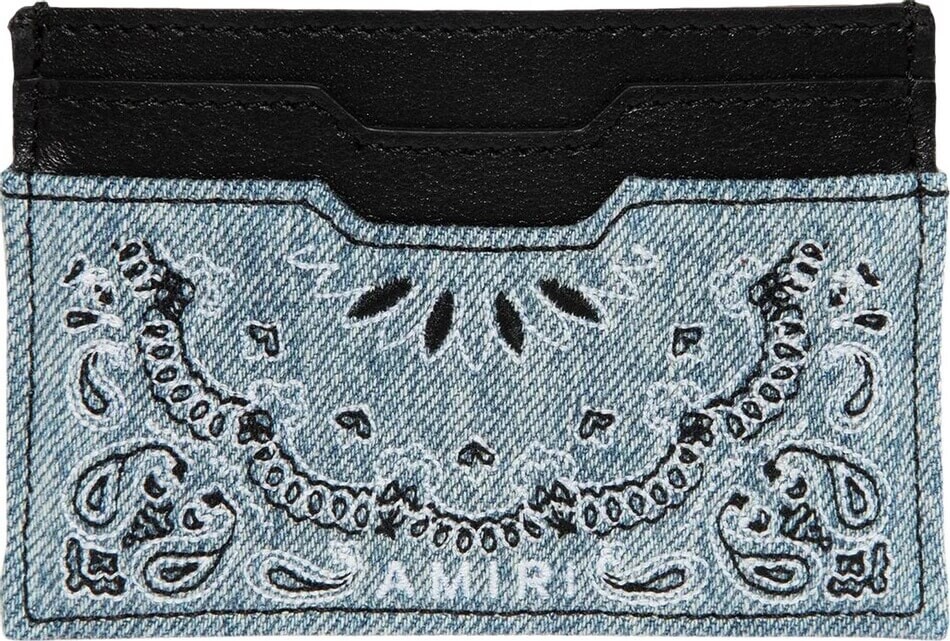 

Визитница Amiri Bandana Denim Card Holderg, синий
