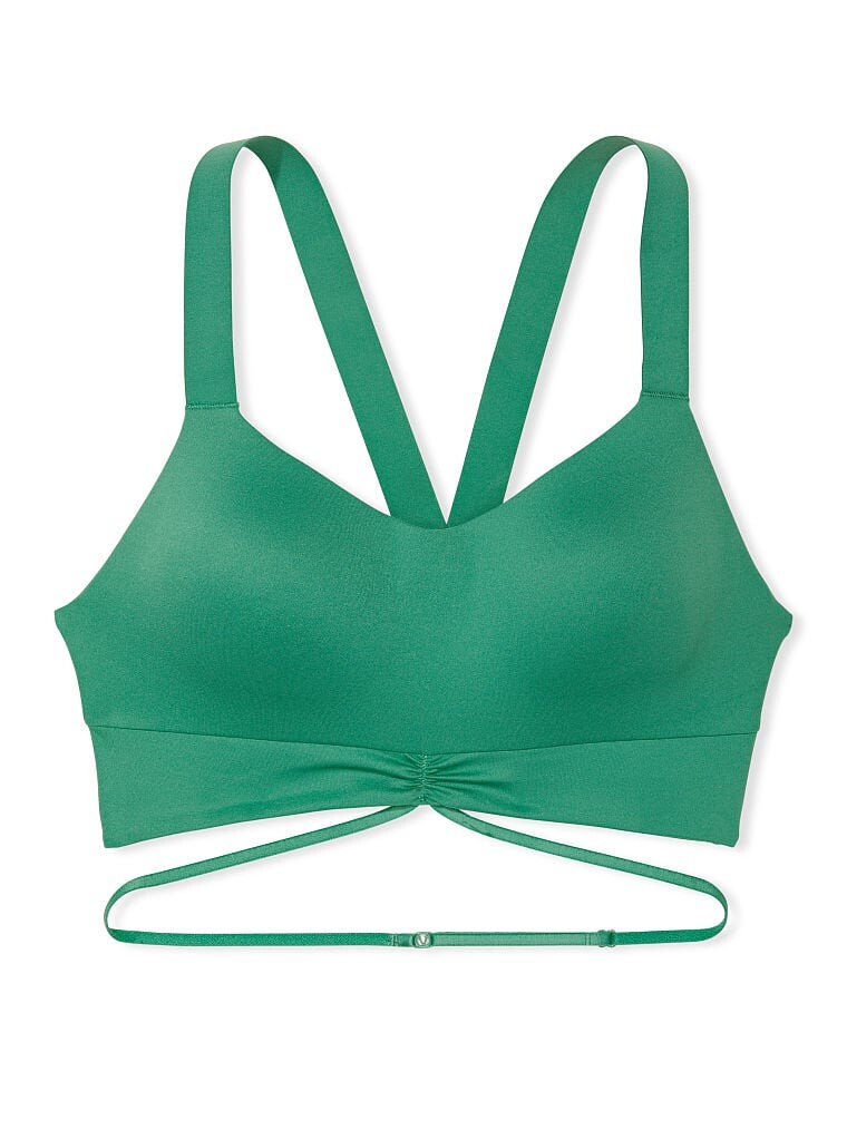 

Спортивный бюстгальтер Victorias Secret Love Cloud Strappy Ruched Sports, зеленый