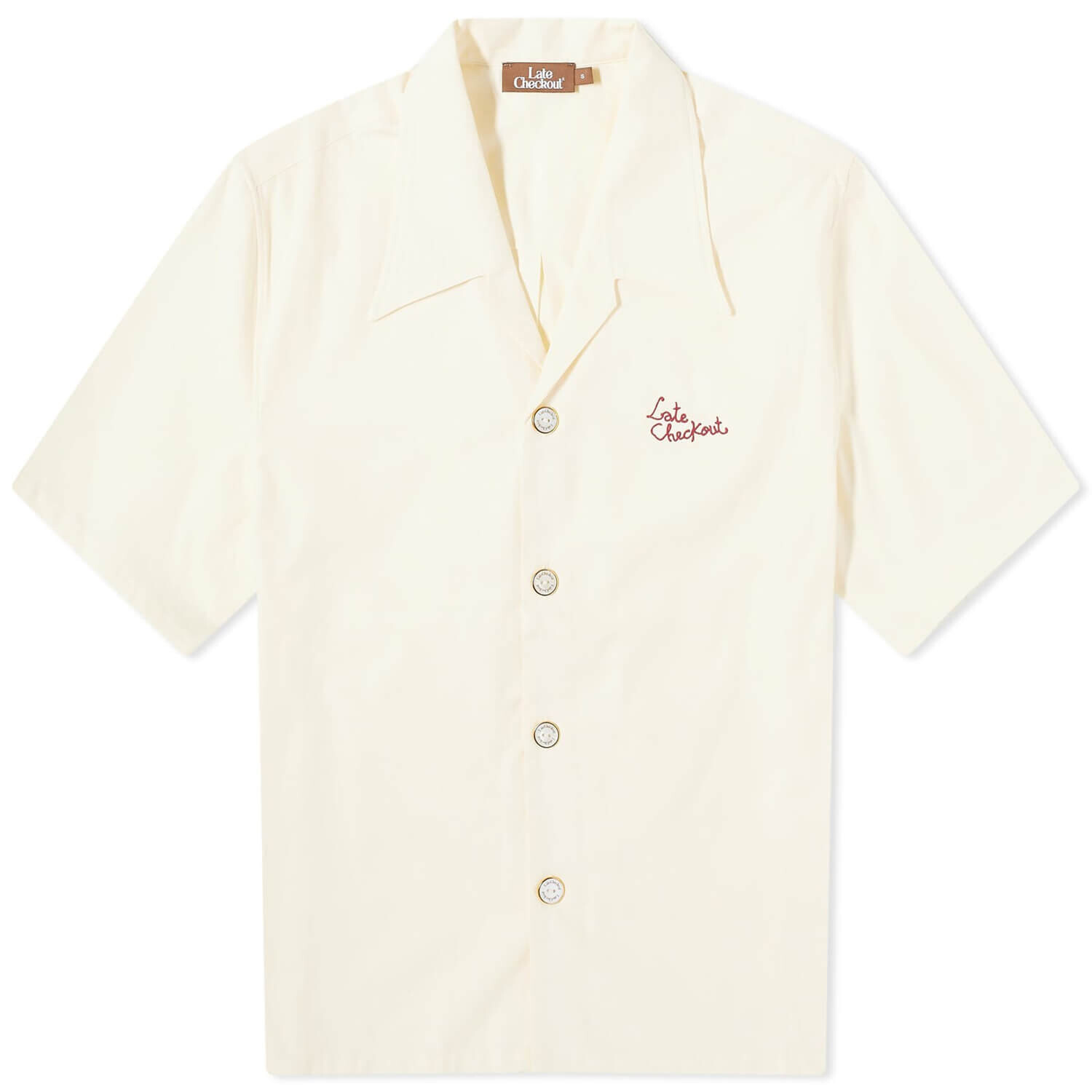 

Рубашка Late Checkout Embroidered Vacation, светло-желтый