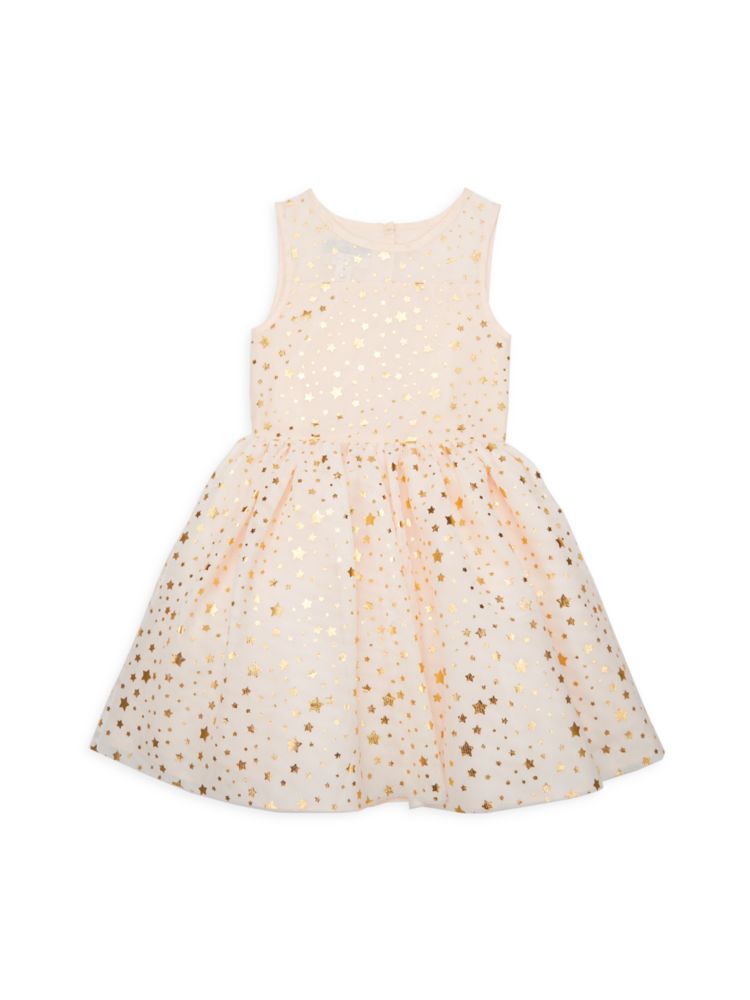 цена Платье А-силуэта из фольги со звездами для маленьких девочек Pippa & Julie, цвет Blush