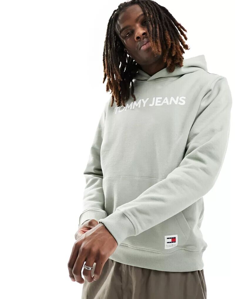 

Серо-бежевый худи обычного кроя Tommy Jeans Bold Classics