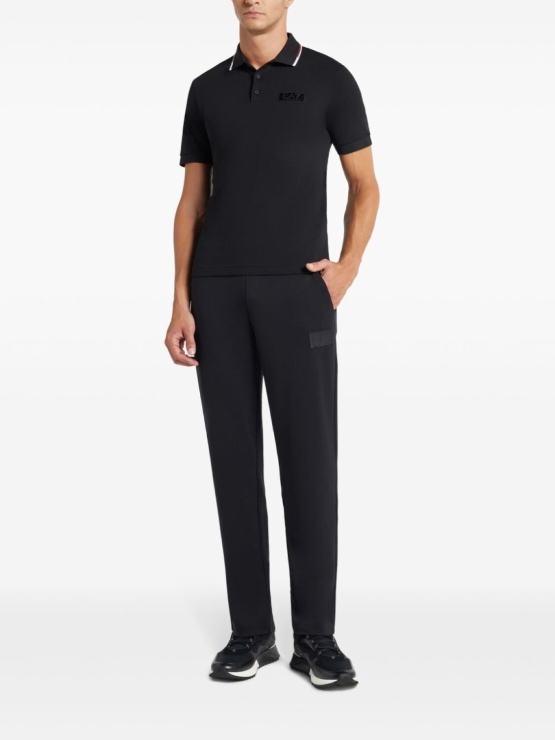 

Рубашка поло с аппликацией логотипа Emporio Armani Ea7 Ea7 Emporio Armani, черный