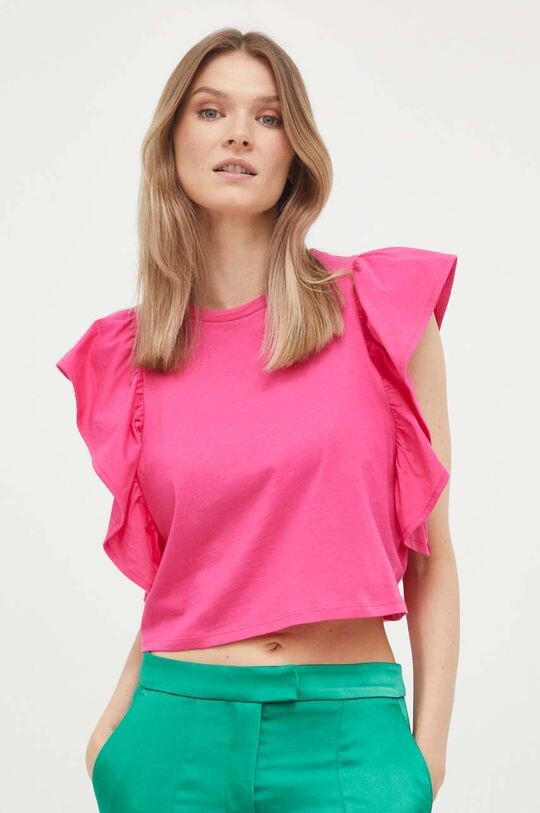 

Хлопковая футболка United Colors of Benetton, розовый