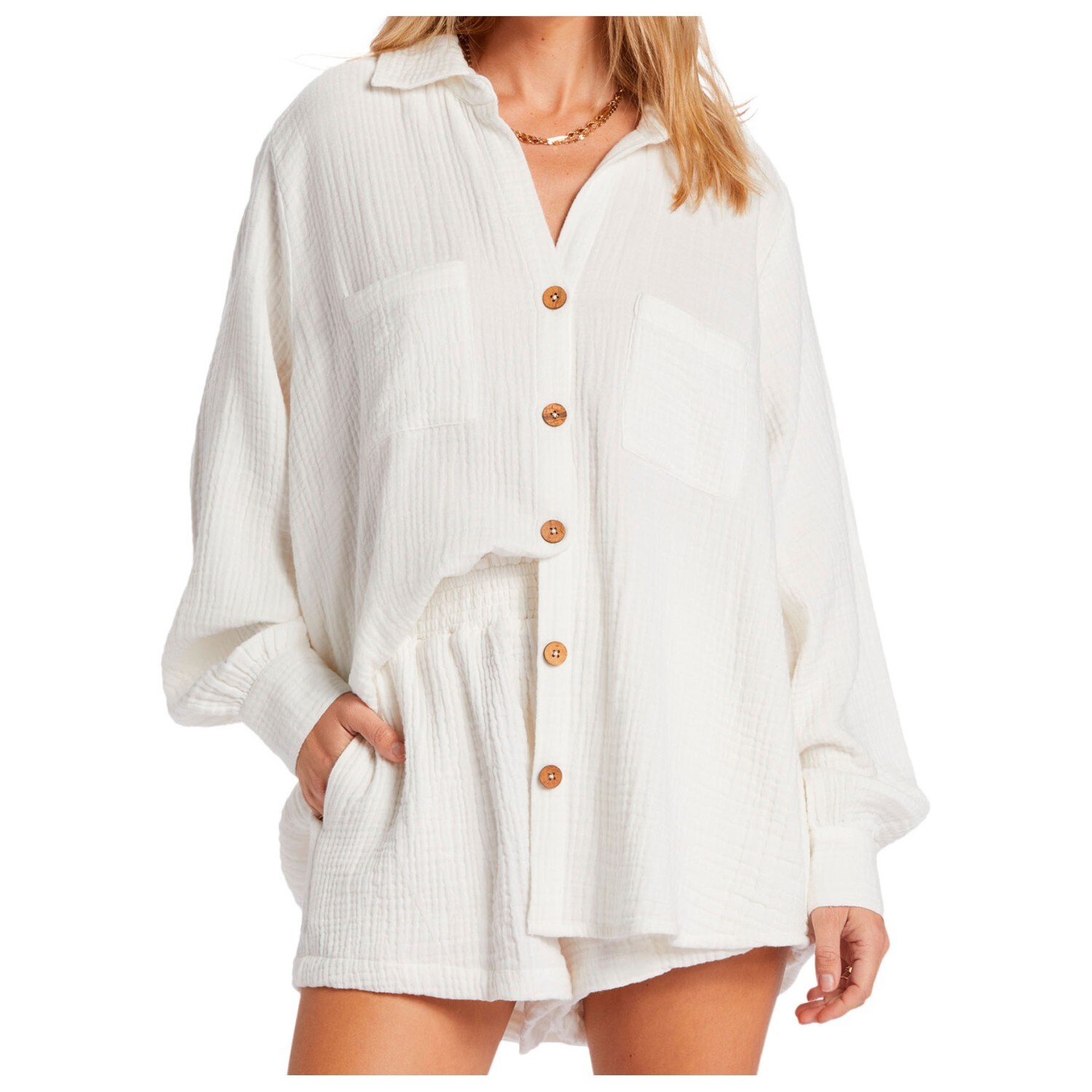 

Блузка Billabong Women's Swell Blouse, цвет Salt Crystal