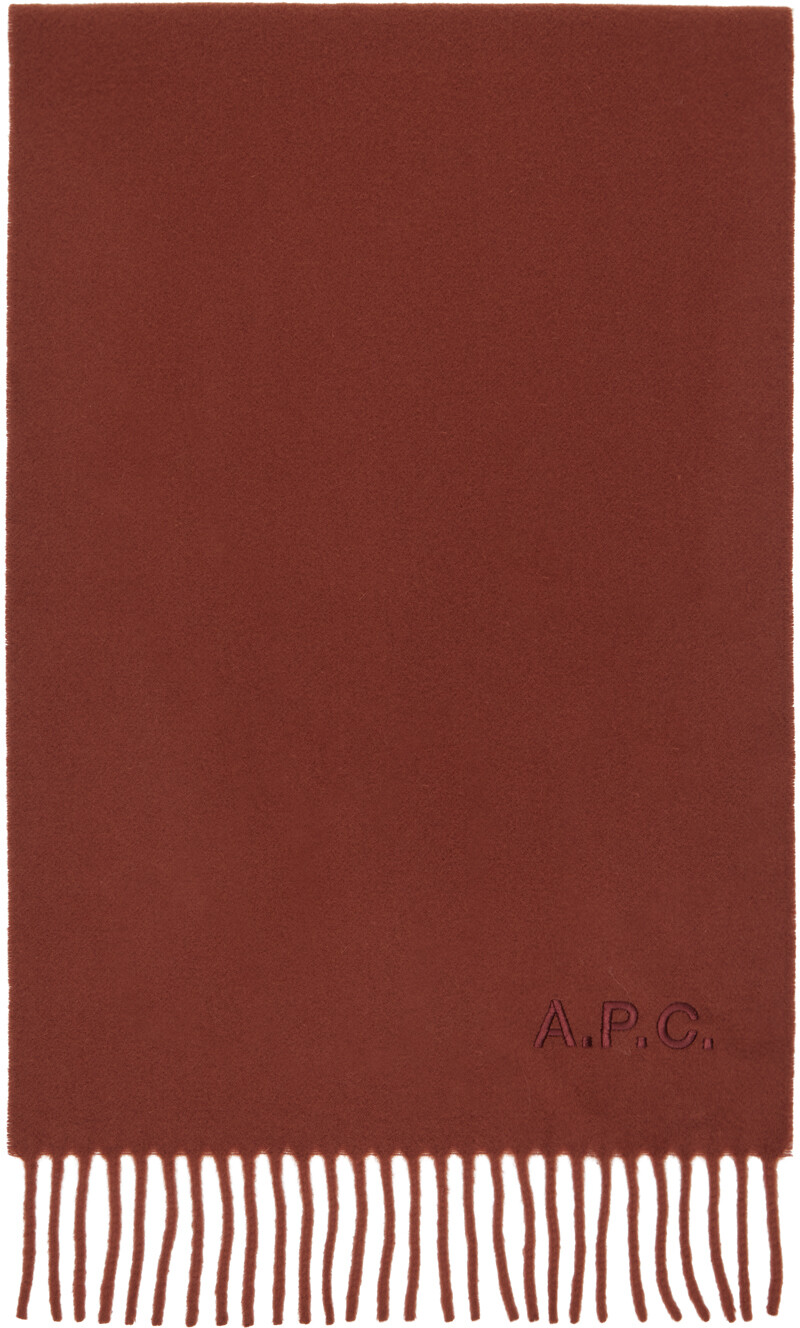 

Коричневый шарф Ambroise Brodée A.P.C.