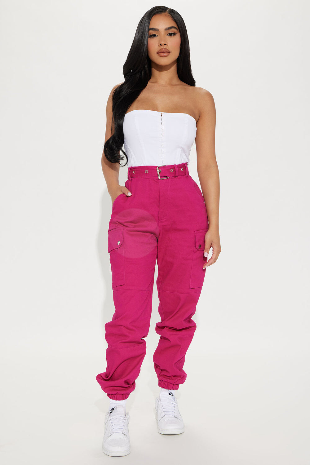 

Брюки карго Fashion Nova HDP9579, фуксия, Розовый