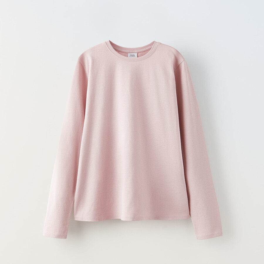 

Лонгслив для девочки Zara Plain, розовый