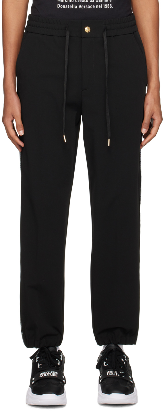 Черные брюки с кулиской Versace Jeans Couture