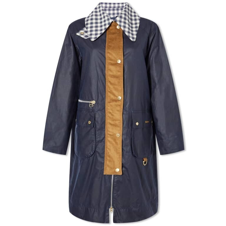 

Плащ Barbour Runswick Wax, темно-синий