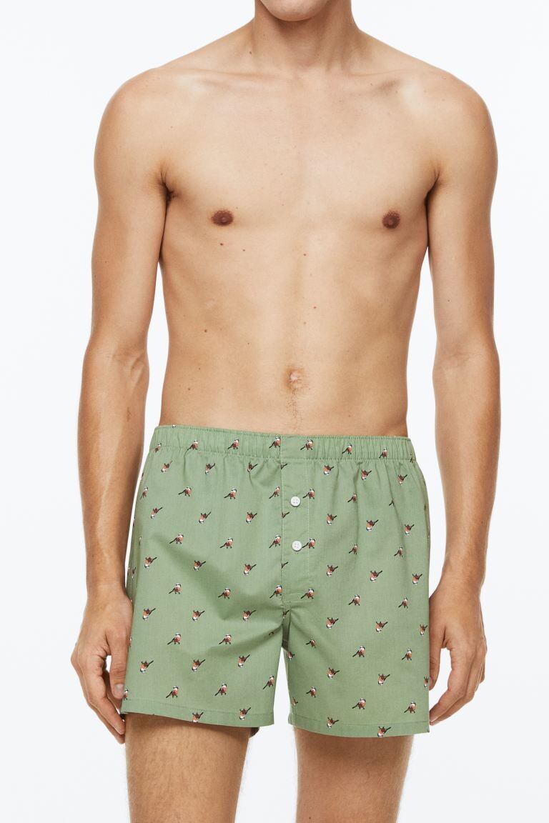 

Комплект из 5 боксеров из хлопчатобумажной ткани H&M, синий/птицы