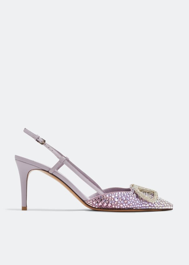 

Туфли VALENTINO GARAVANI VLogo Signature embellished pumps, фиолетовый