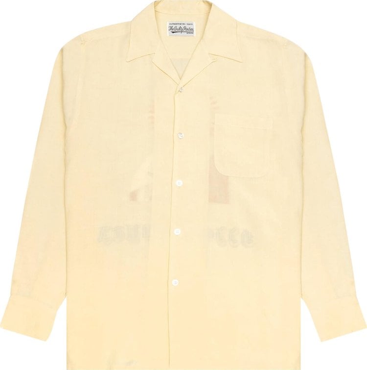 Рубашка Wacko Maria Long-Sleeve 50's Shirt Type-3 'Yellow', желтый - фото