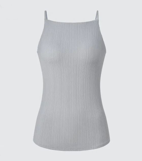 

Майка-бюстгальтер шелковый на бретелях Uniqlo & Mame Kurogouchi Airism Silk Camisole, серый