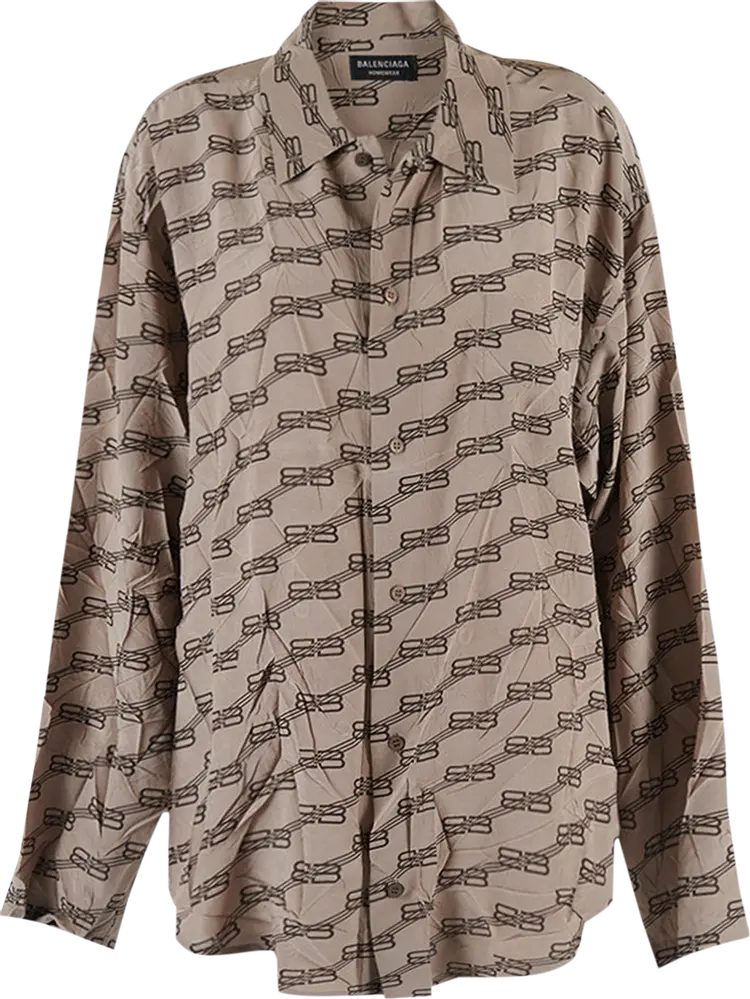 

Рубашка Balenciaga Monogram Shirt 'Beige/Brown', загар