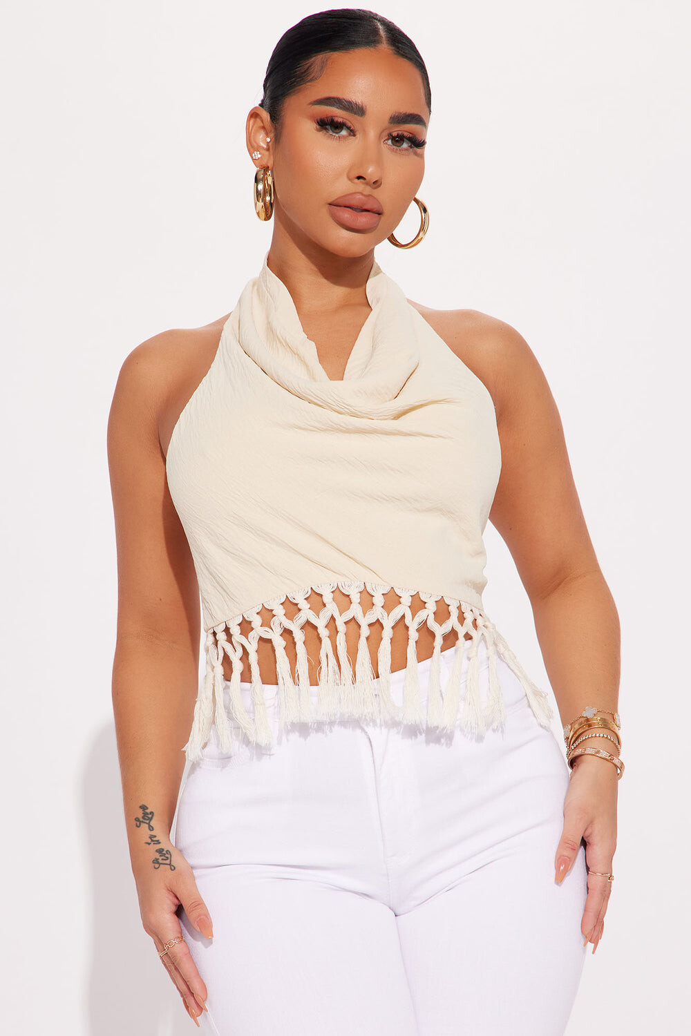 

Топ Fashion Nova 12891SK, кремовый
