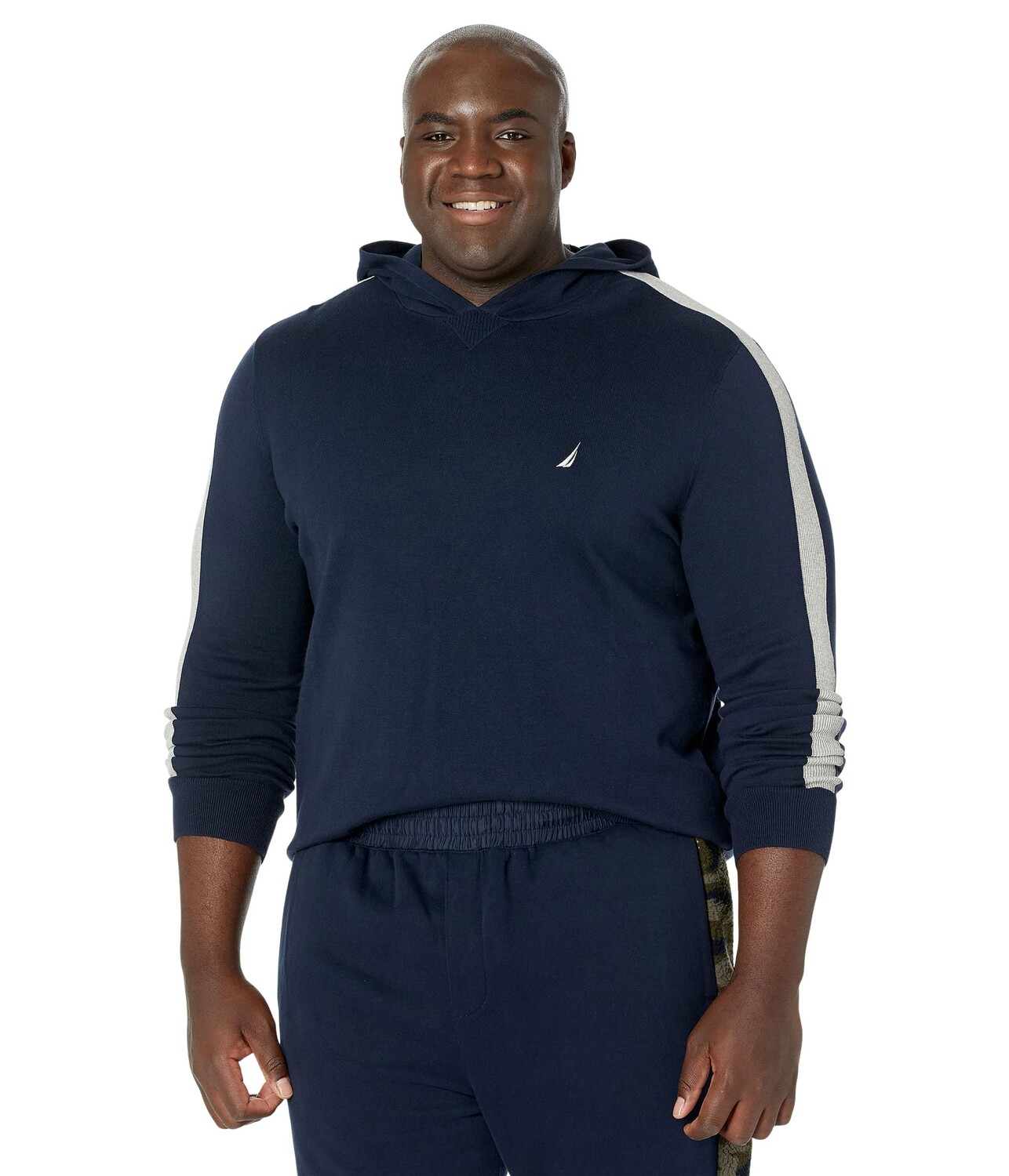 

Худи Nautica Big & Tall, Big & Tall Color-Block Ribbed Pullover Hoodie, Черный, Худи Nautica Big & Tall, Big & Tall Color-Block Ribbed Pullover Hoodie