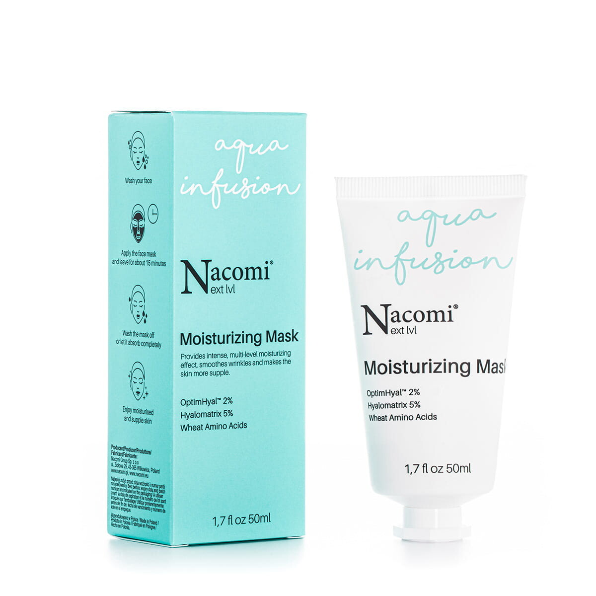 Nacomi Next Level Moisturizing Mask увлажняющая маска для лица 50мл