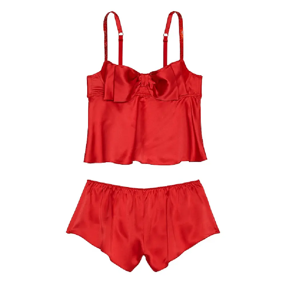 

Пижама Victoria's Secret Bow-Topped Satin Cami, красный