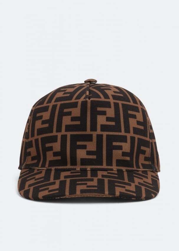 

Кепка FENDI FF logo cap, коричневый