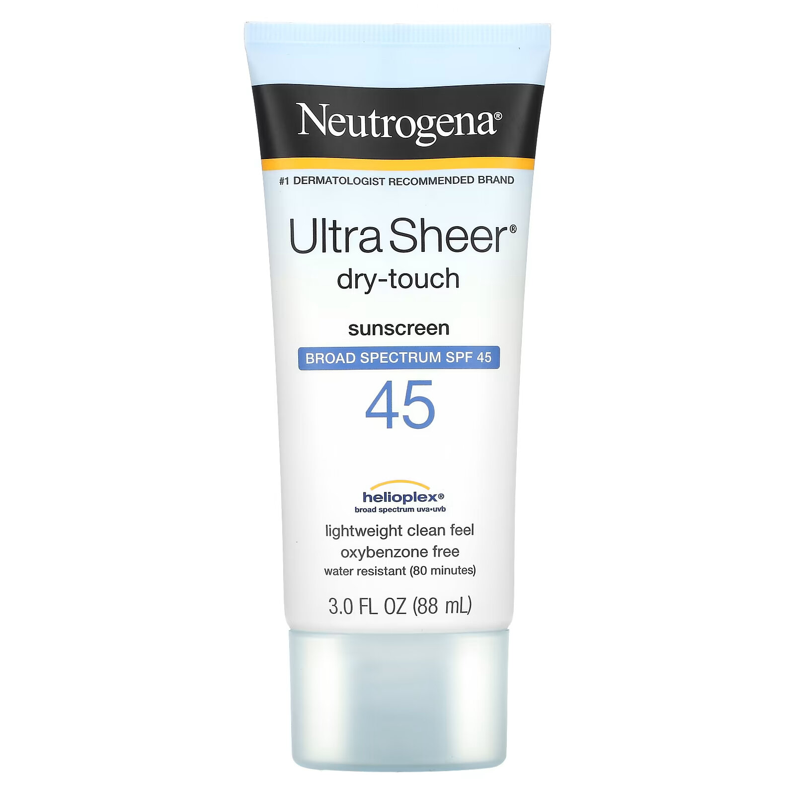 Neutrogena, Ultra Sheer, сухой на ощупь солнцезащитный крем, SPF 45, 88 мл (3 жидк. унции) neutrogena ultra sheer dry touch солнцезащитное средство spf 55 88 мл 3 жидк унции