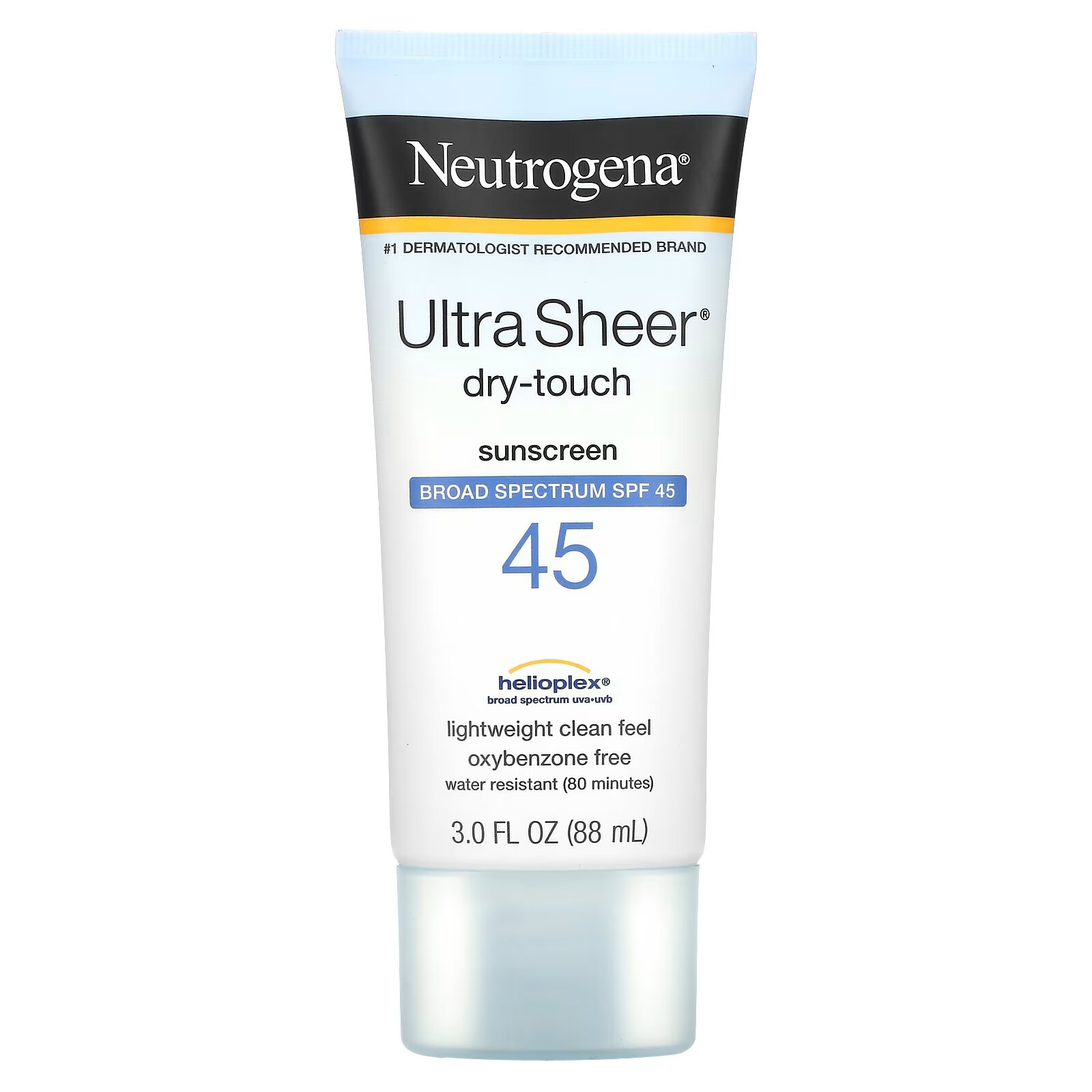 Neutrogena, Ultra Sheer, сухой на ощупь солнцезащитный крем, SPF 45, 88 мл (3 жидк. унции) neutrogena ultra sheer spf55 набор солнцезащитных лосьонов