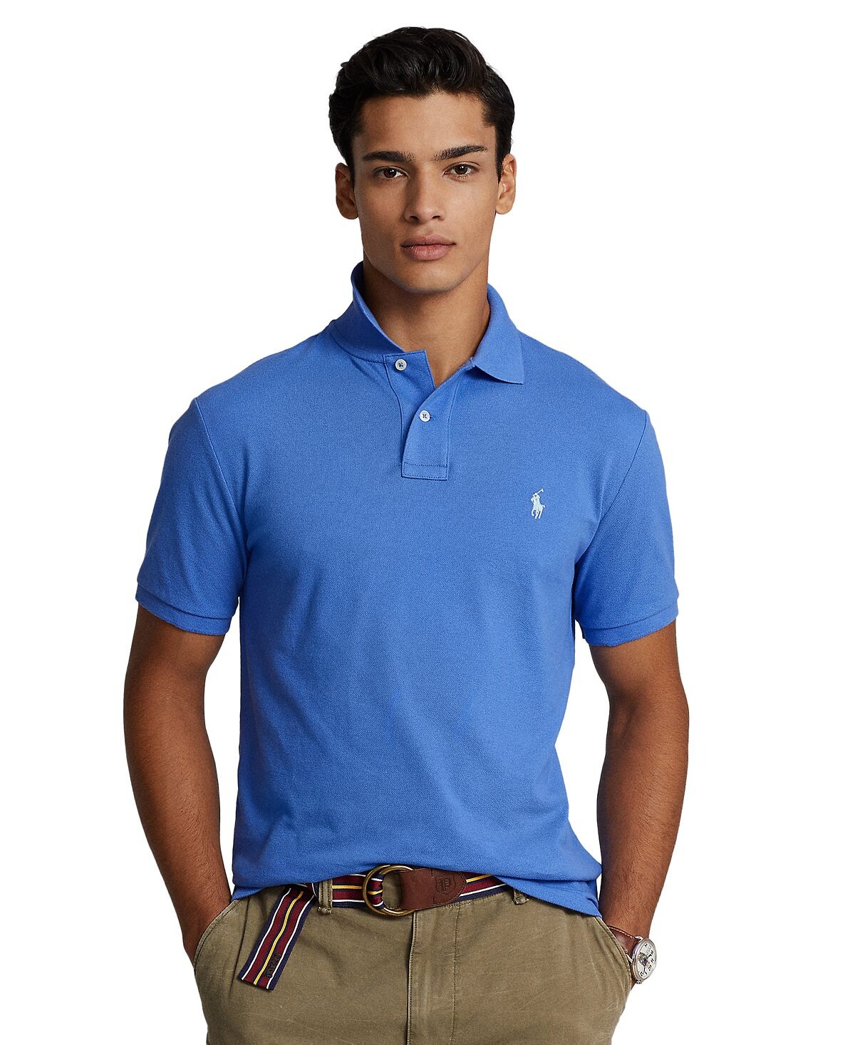 

Мужская рубашка поло узкого кроя в сеточку на заказ Polo Ralph Lauren, мульти