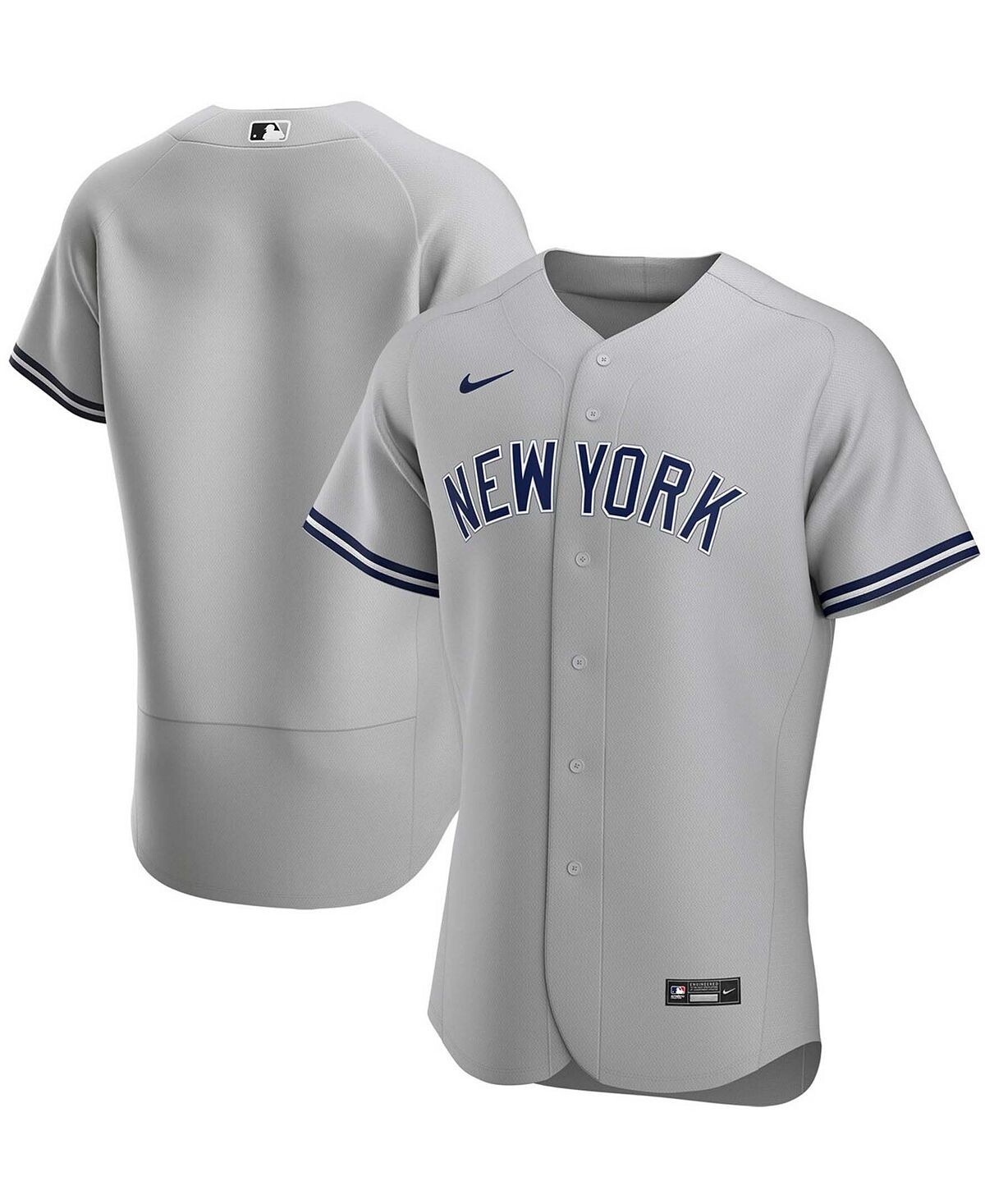 

Мужская серая футболка new york yankees road authentic team Nike, серый