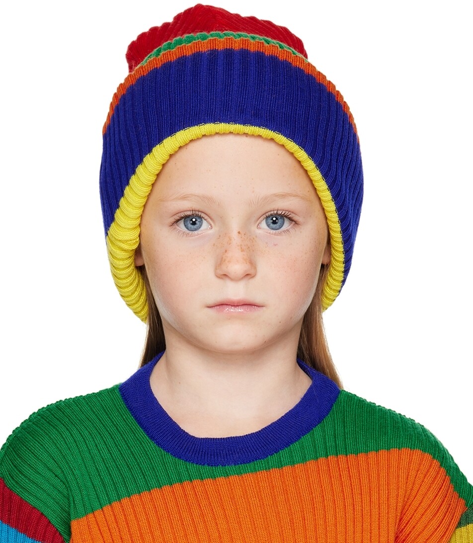 

Детская шапка в разноцветную полоску M’A Kids, Коричневый