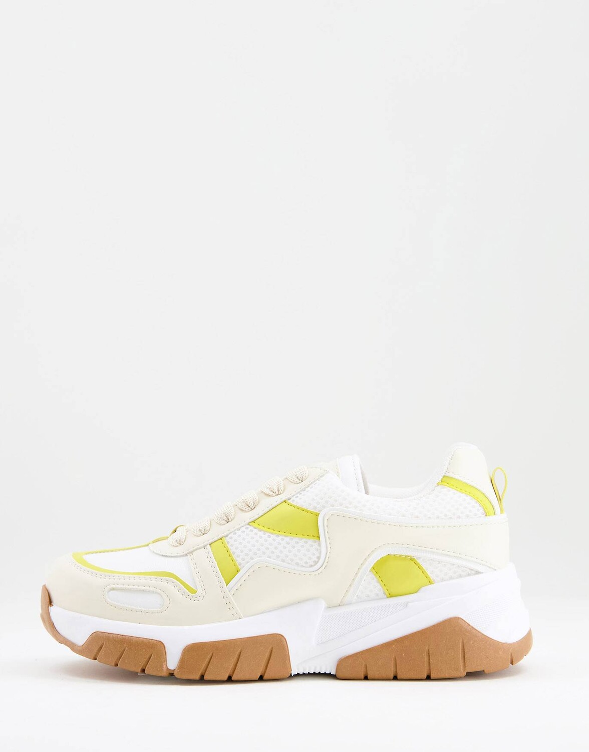 

Желтые массивные кроссовки со шнуровкой Topshop Crouch