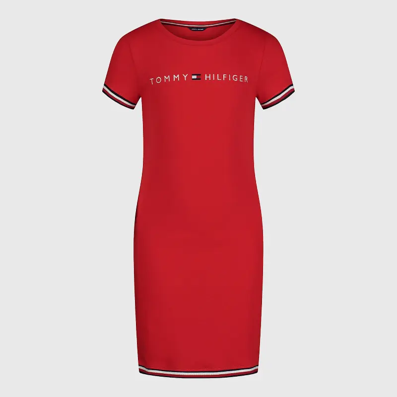 

Платье-футболка Tommy Hilfiger Big Kids' Logo Bodycon, красный
